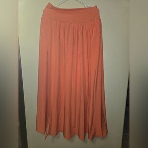 Halara Coral-Orange Maxi Skirt